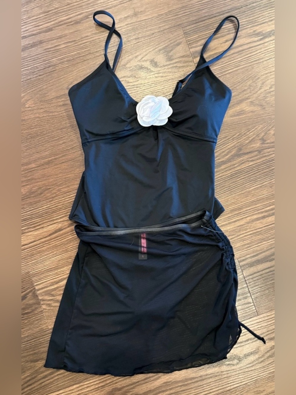NWT Betsey Johnson 1 pc swimsuit and Ruched Skirt